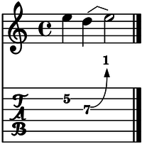 Bend cuerda 3 un tono