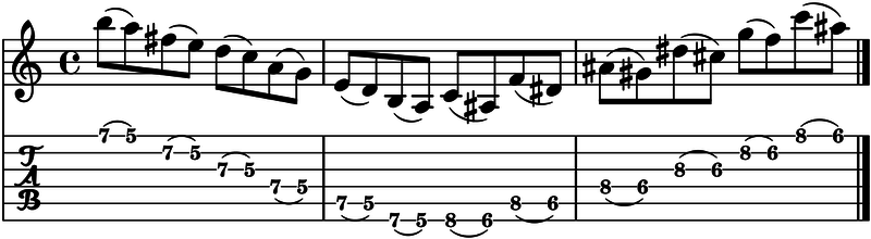 como hacer ligados en la guitarra