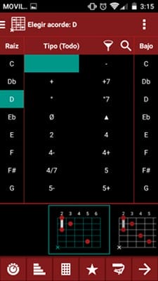 SmartChord diccionario de acordes